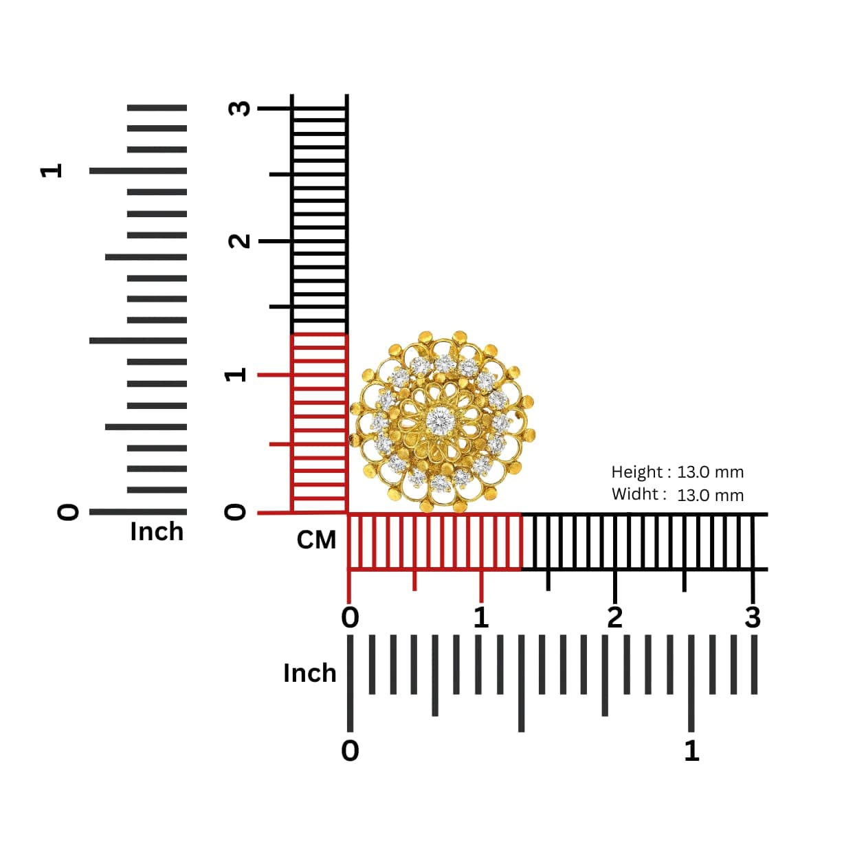 Paper Stone Nose Pin - NPPS09 — view 1