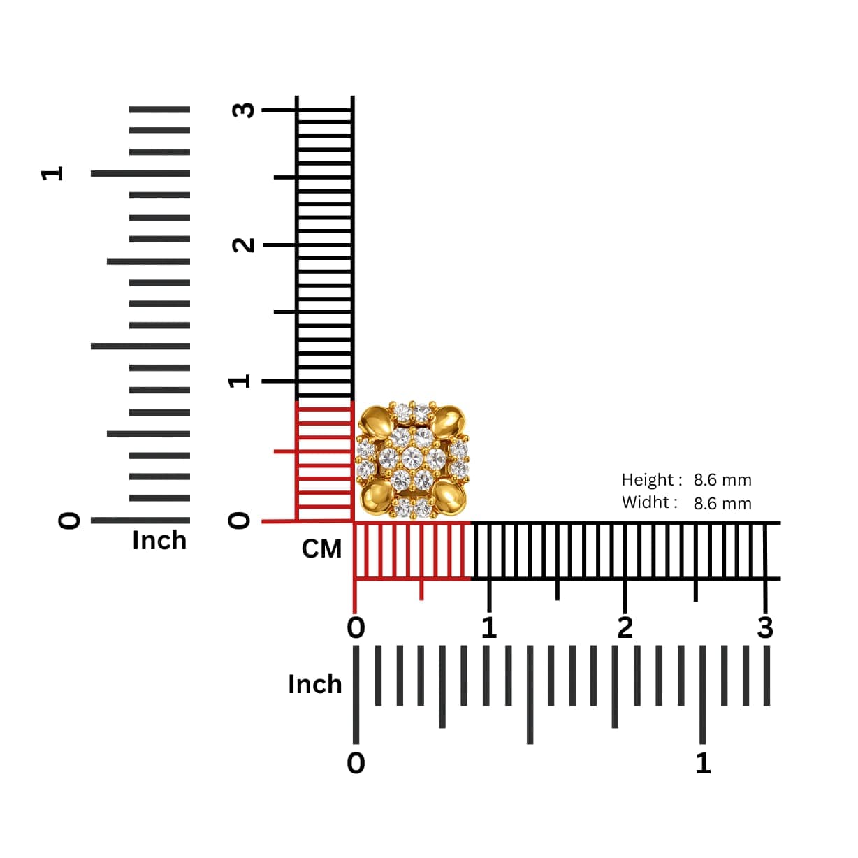 Royal Nose Pin- NPR01 — view 1