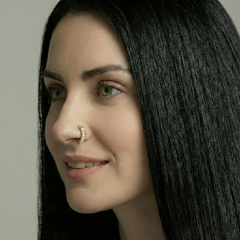 Aurum Nose Ring - NRAM52 — view 3