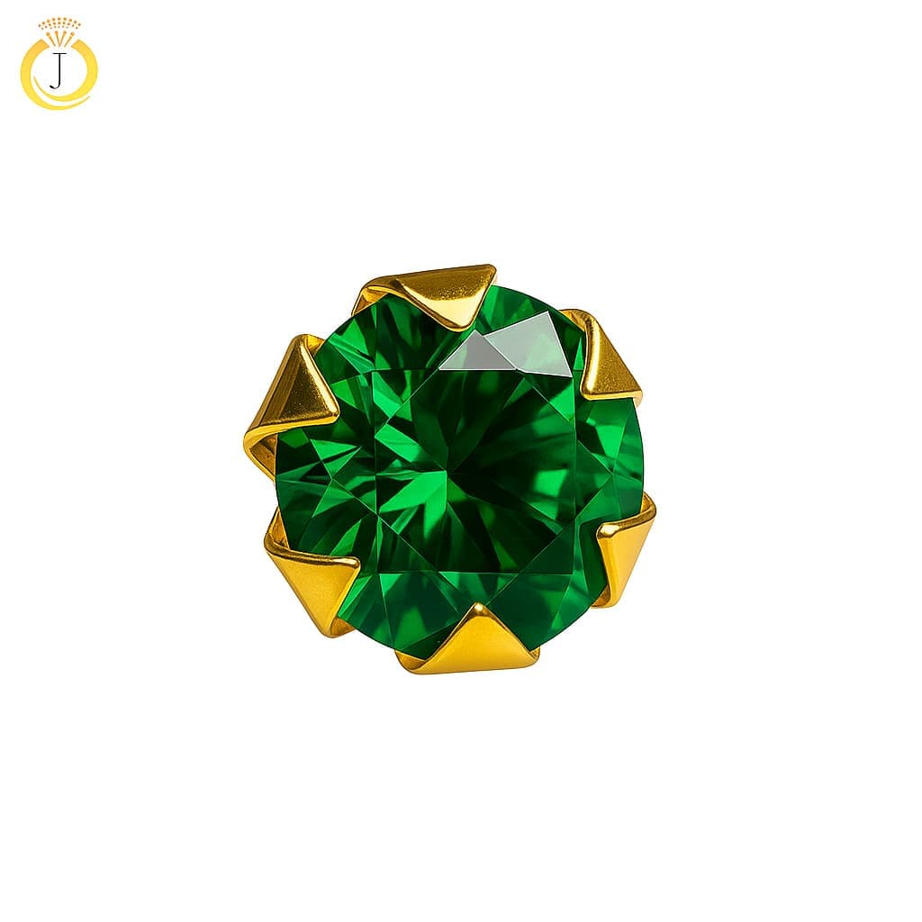 HM Single Stone Nose Pin - NPHM03 — green