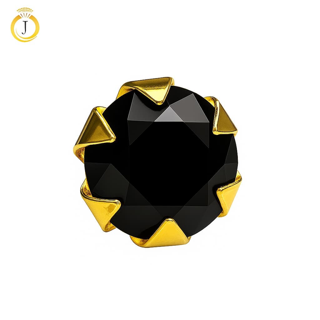 HM Single Stone Nose Pin - NPHM03 — black