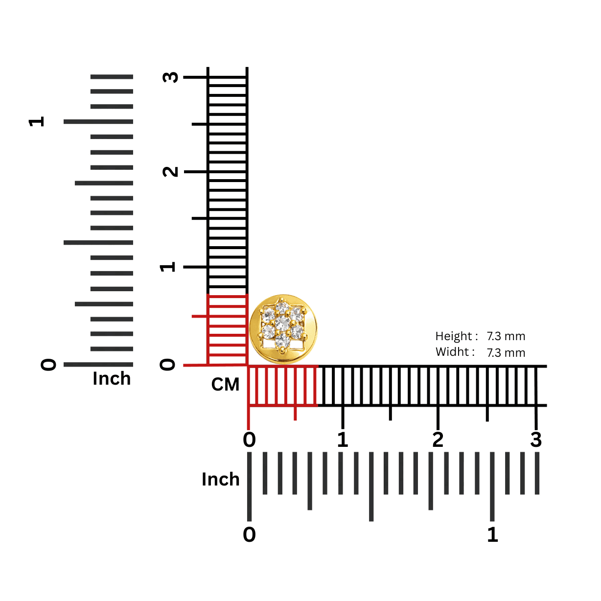 Royal Nose Pin - NPR06 — view 1