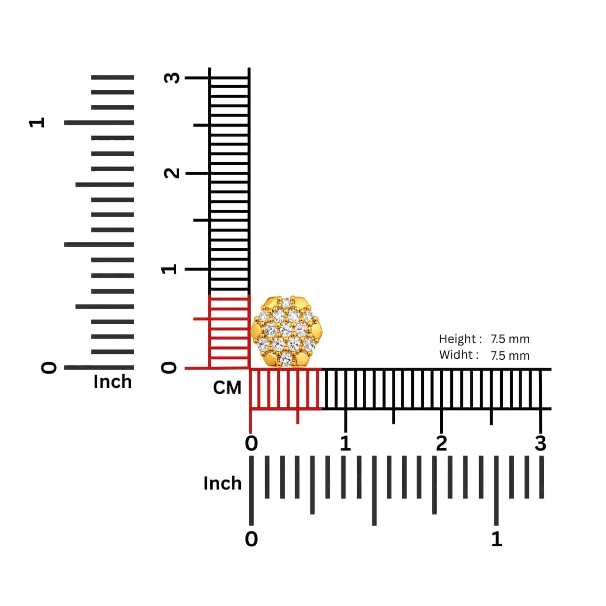 Royal Nose Pin - NPR08 — view 1