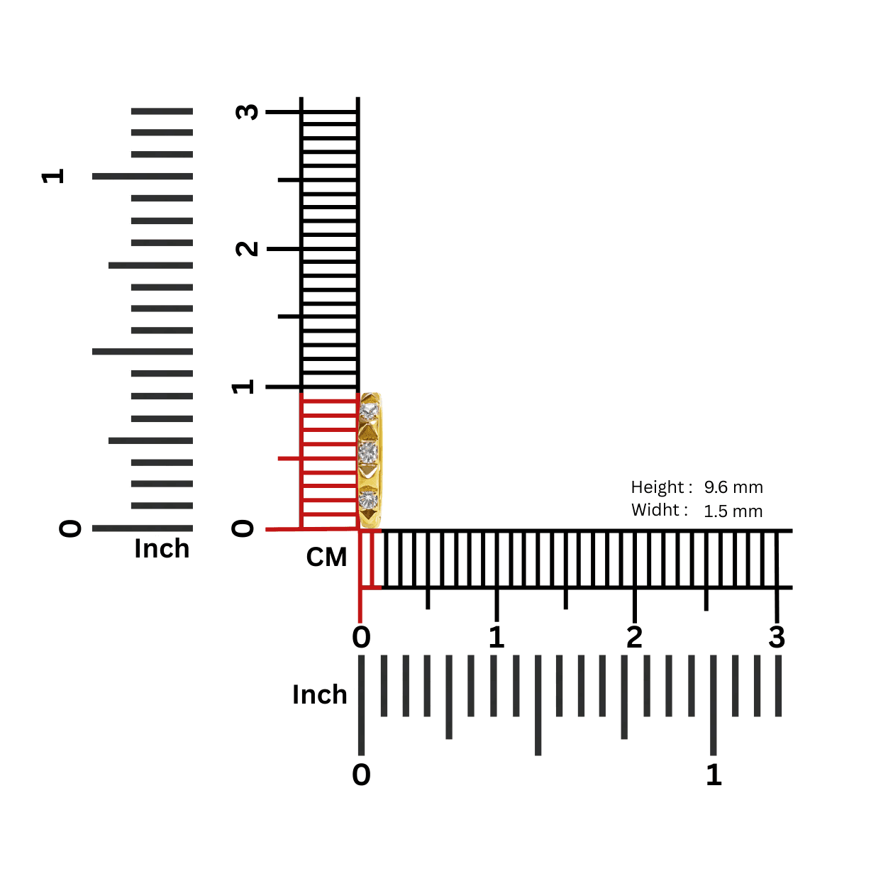 Aurum Nose Ring - NRAM48 — view 1