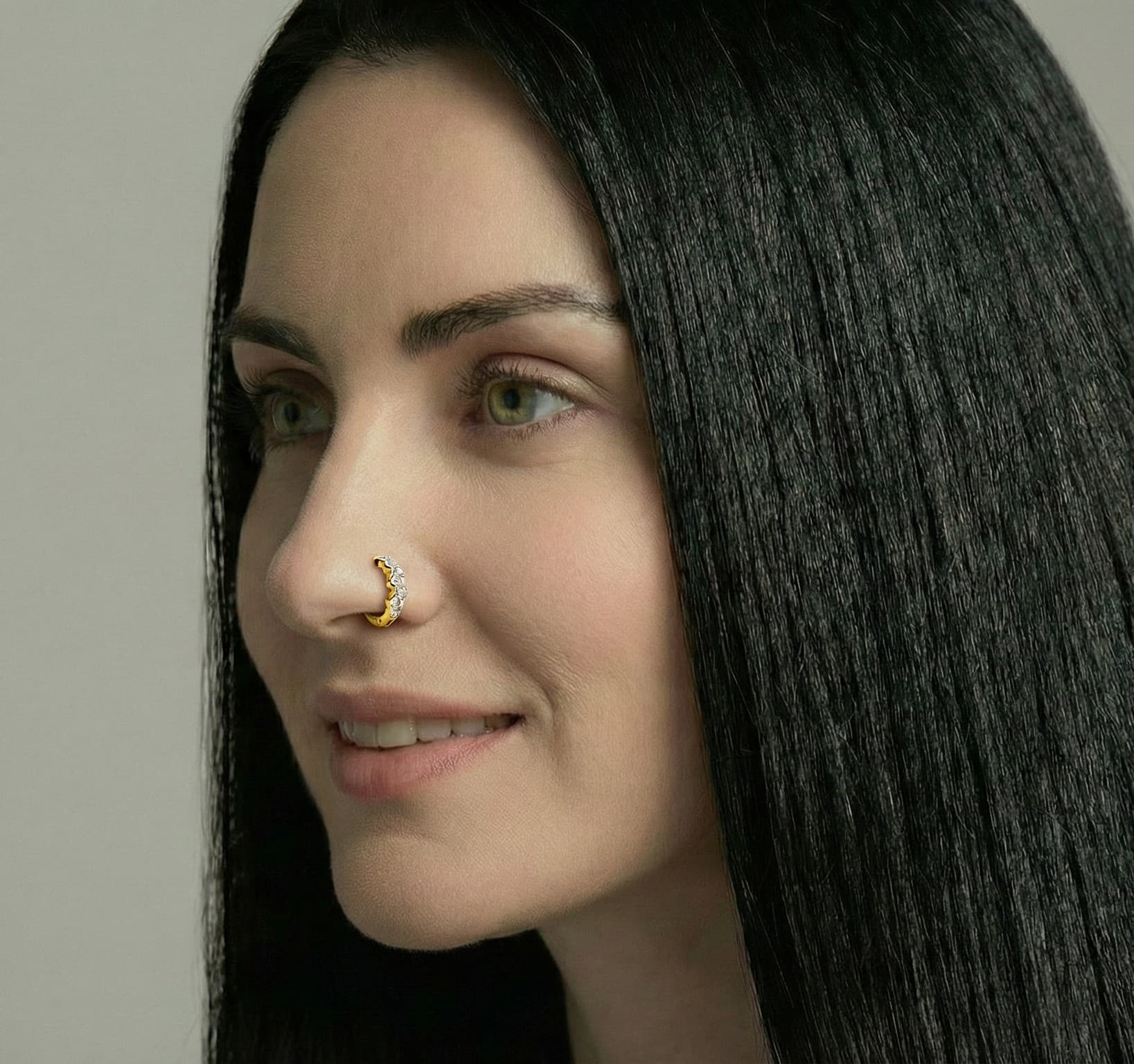 Aurum Nose Ring - NRAM49 — view 3