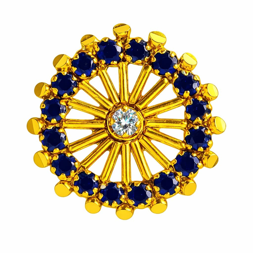 Paper Stone Nose Pin - NPPS22 — multiColor