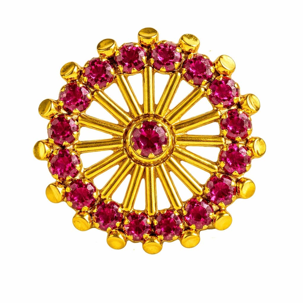 Paper Stone Nose Pin - NPPS22 — red