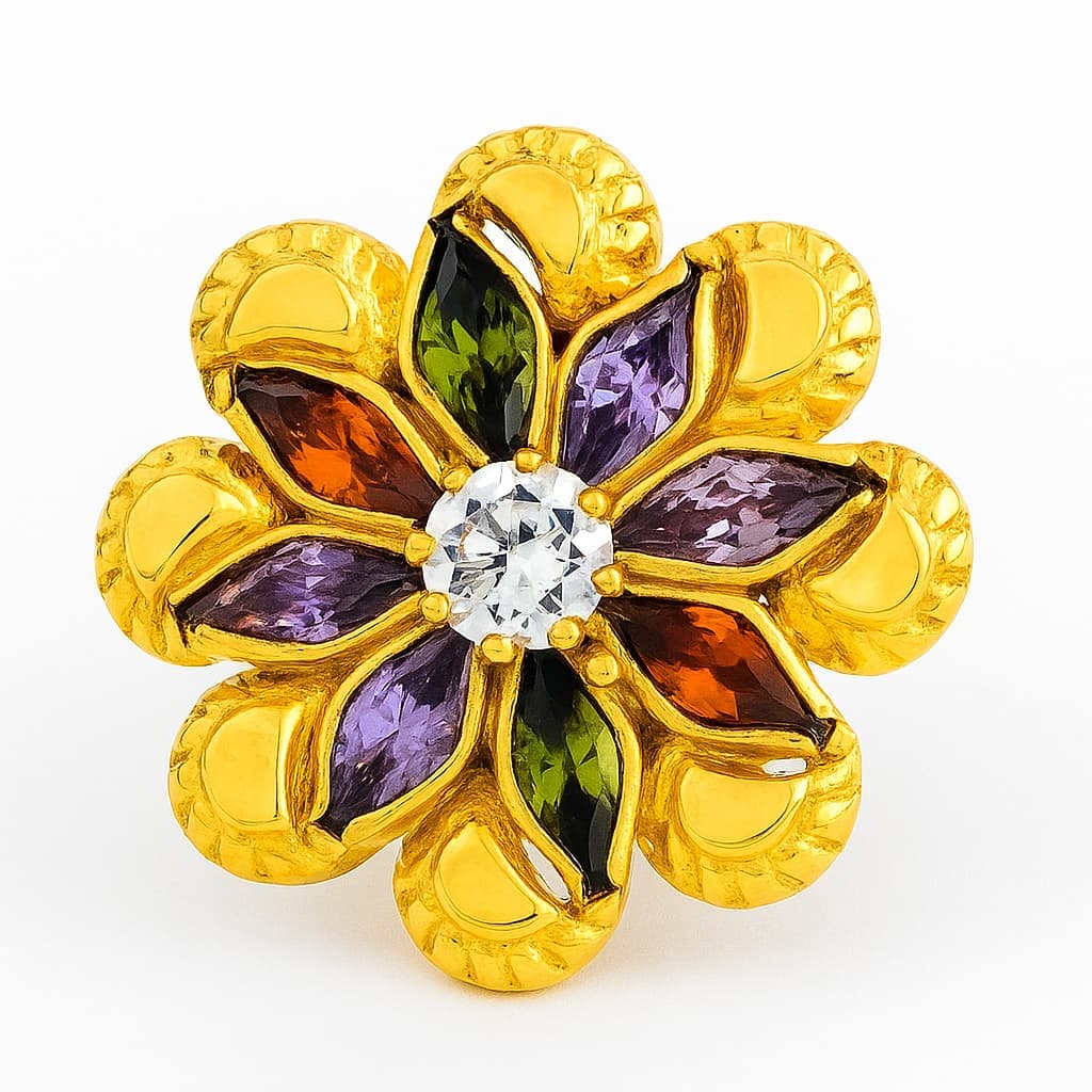 Paper Stone Nose Pin - NPPS27 — multiColor