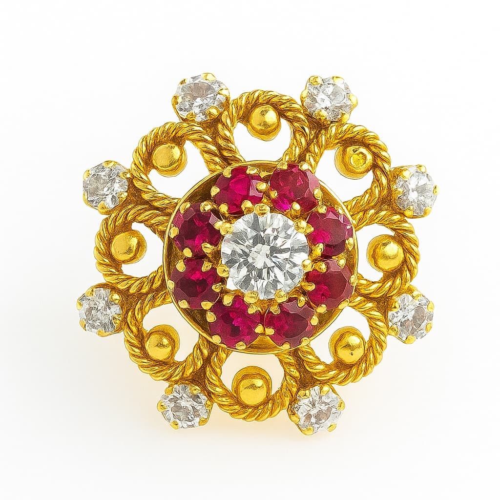 Paper Stone Nose Pin - NPPS28 — multiColor