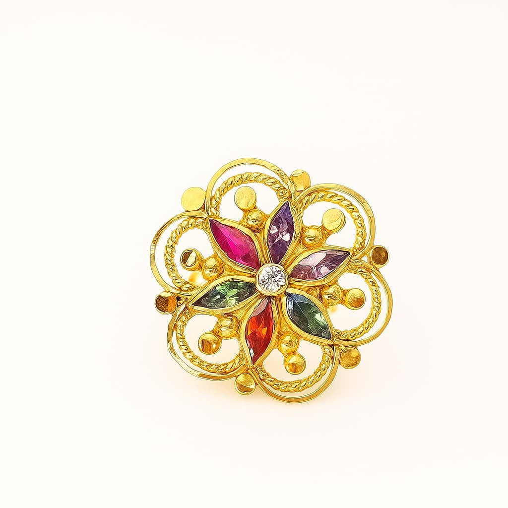 Paper Stone Nose Pin - NPPS05 — multiColor