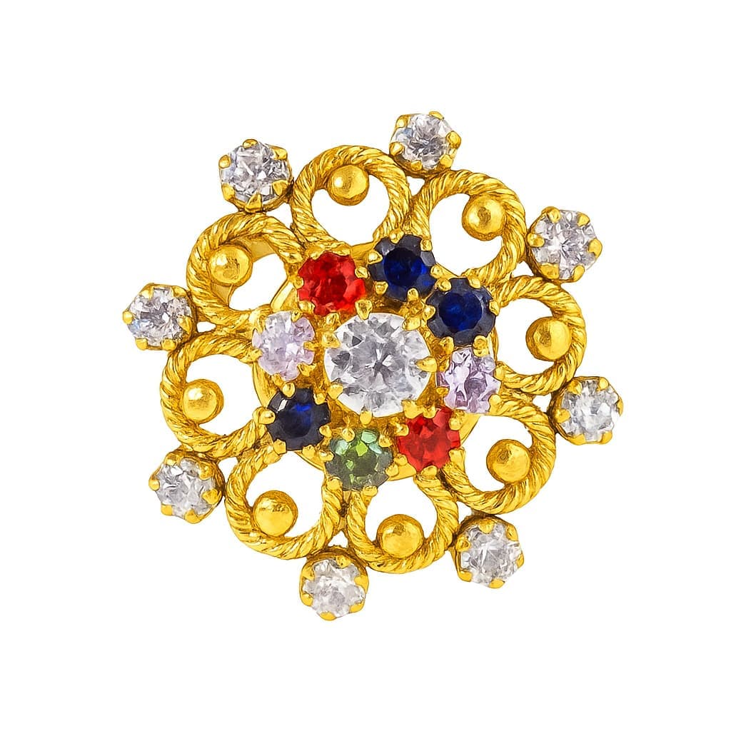 Paper Stone Nose Pin - NPPS28 — multiColor