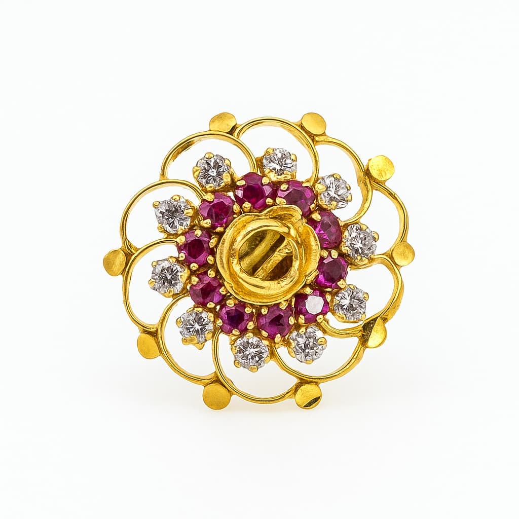 Paper Stone Nose Pin - NPPS09 — multiColor