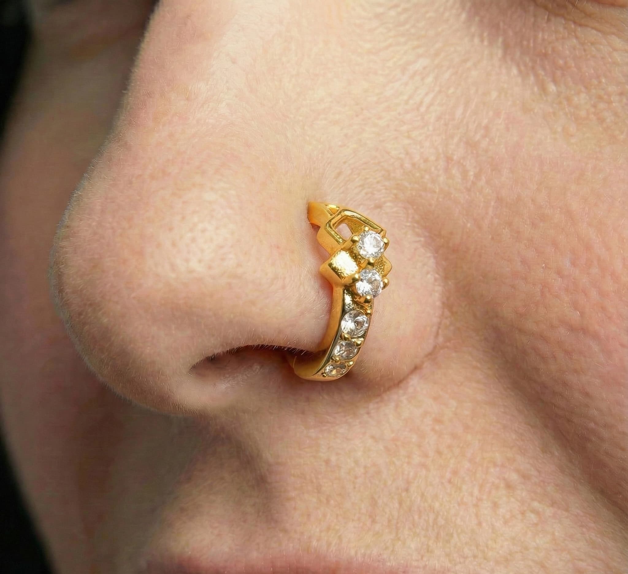 Aurum Nose Ring - NRAM58 — view 2