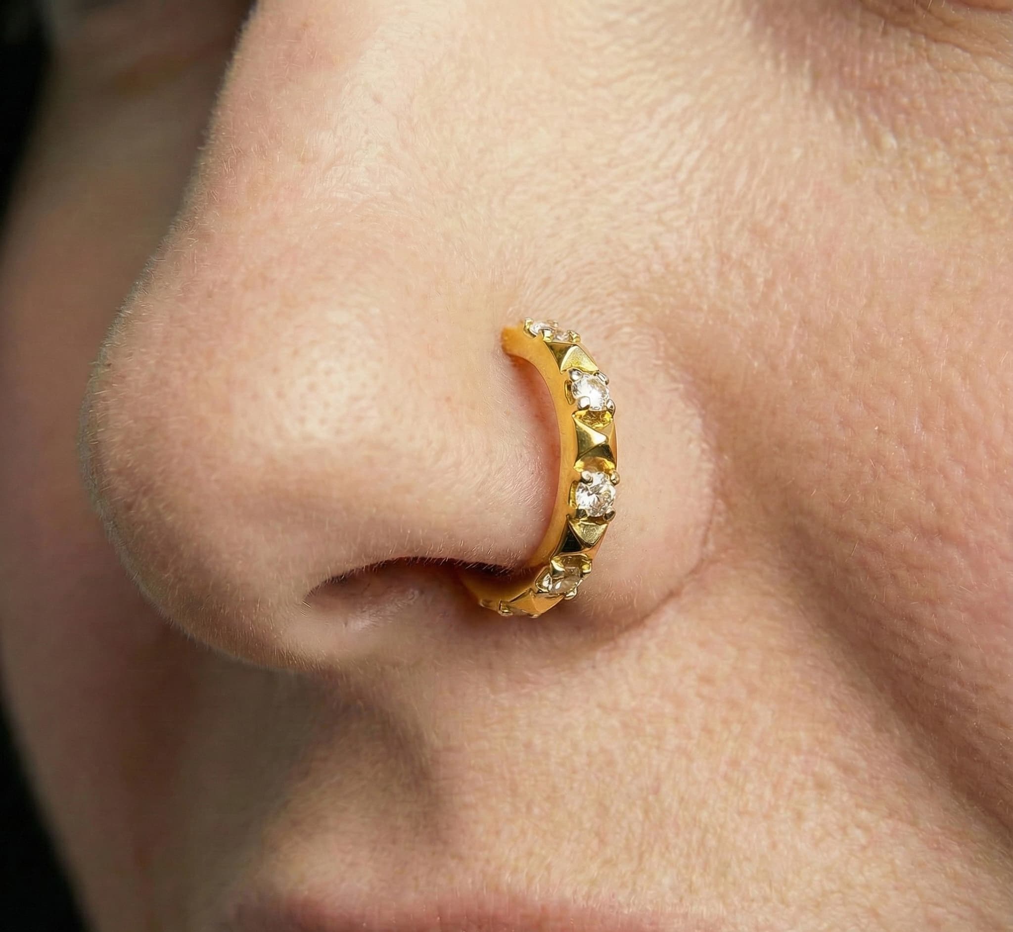 Aurum Nose Ring - NRAM48 — view 2