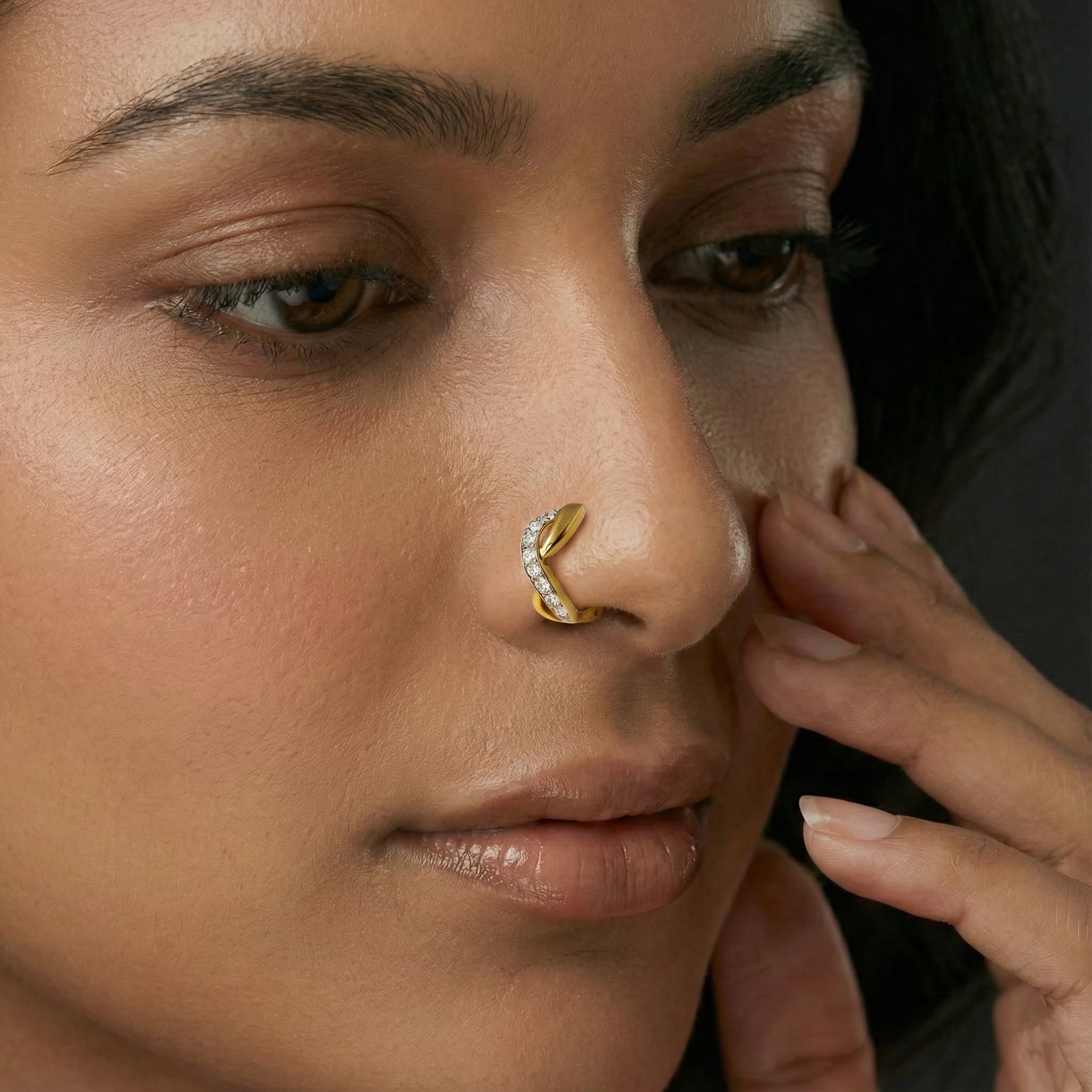 Aurum Nose Ring - NRAM55 — view 2