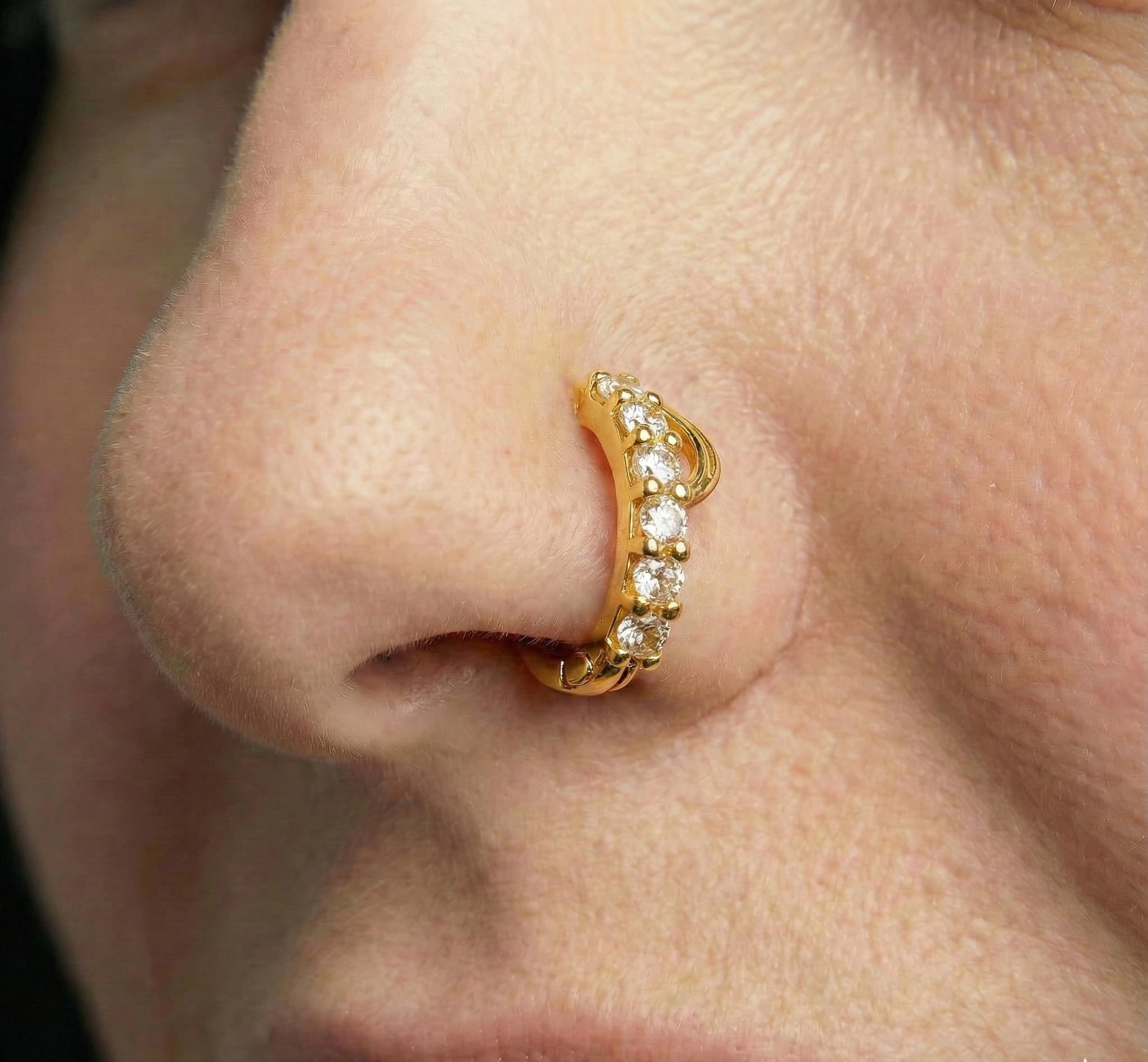 Aurum Nose Ring - NRAM52 — view 2