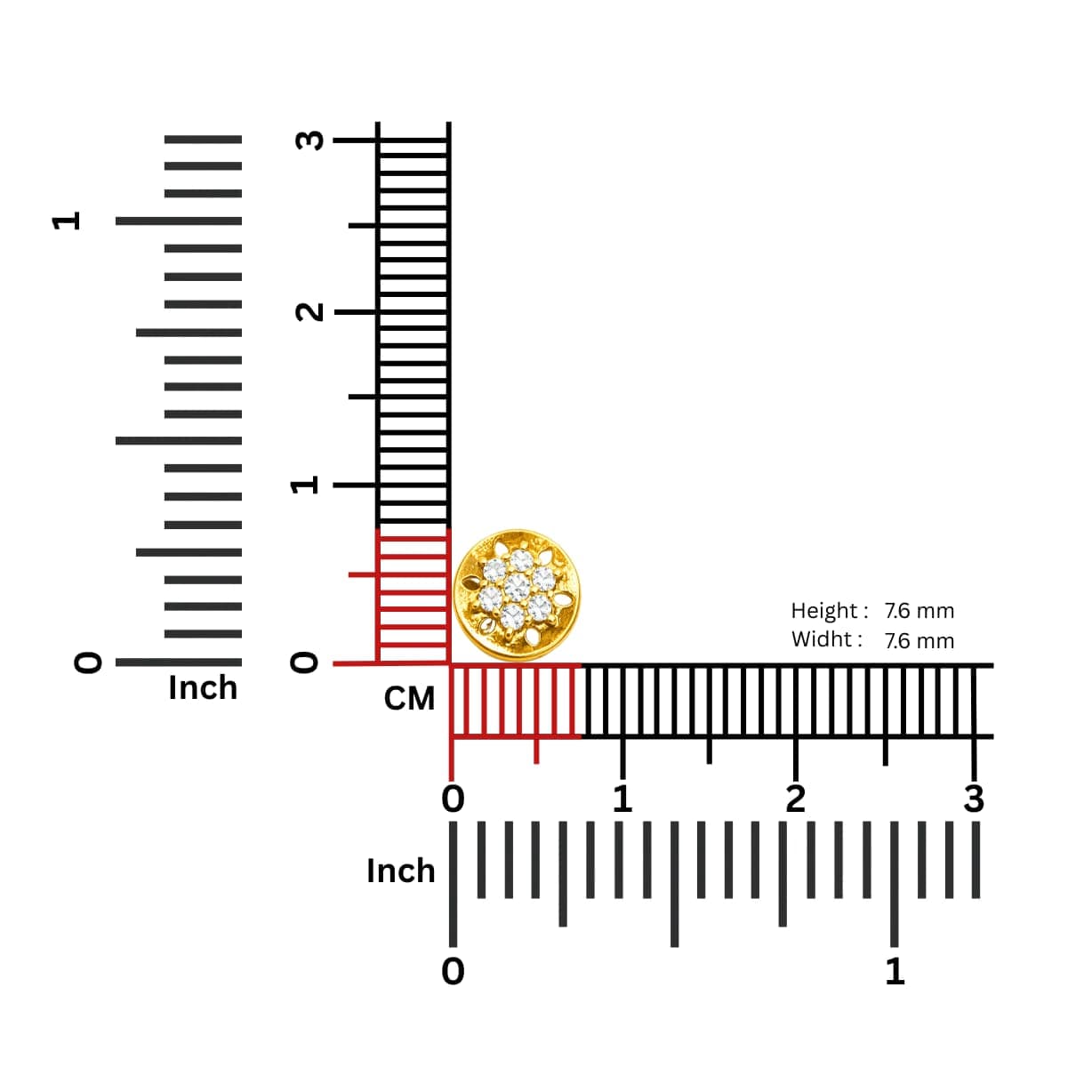 Royal Nose Pin - NPR11 — view 1
