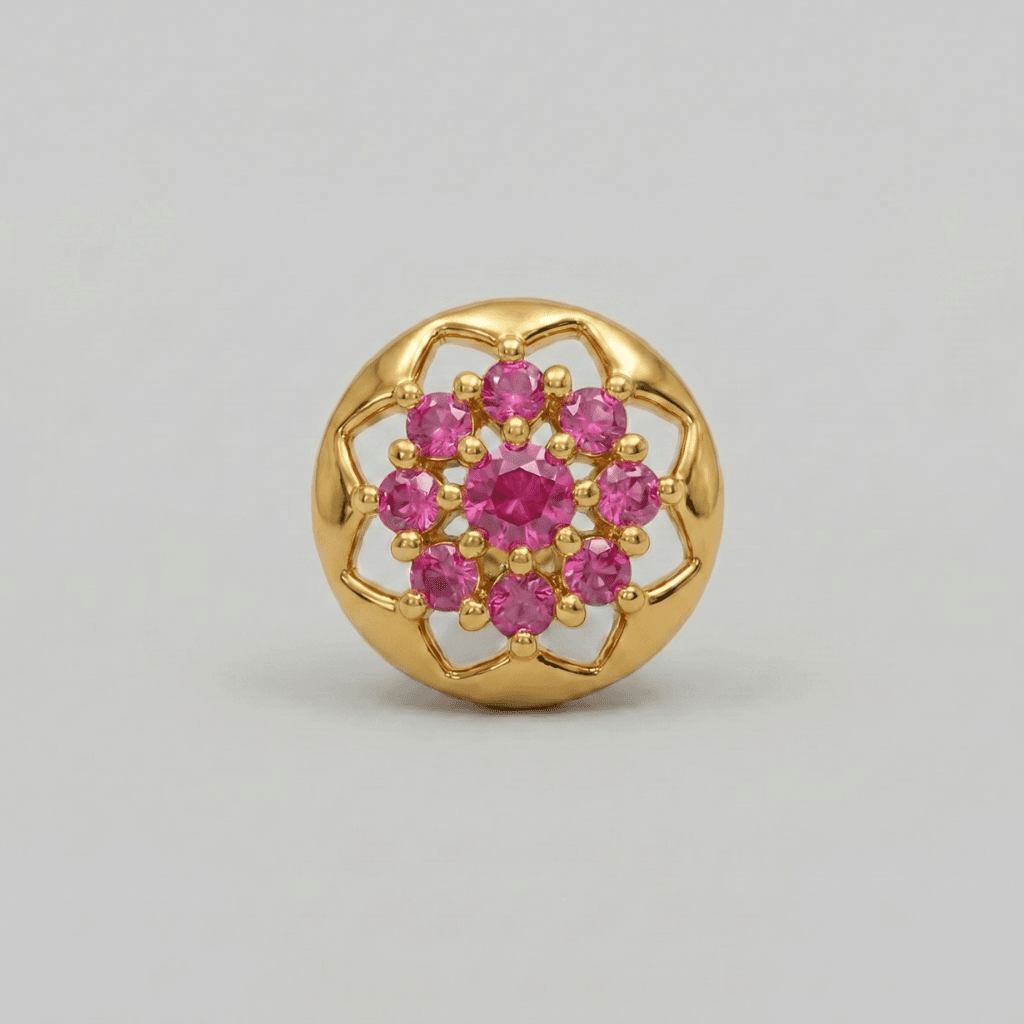 Royal Nose Pin - NPR58 — red