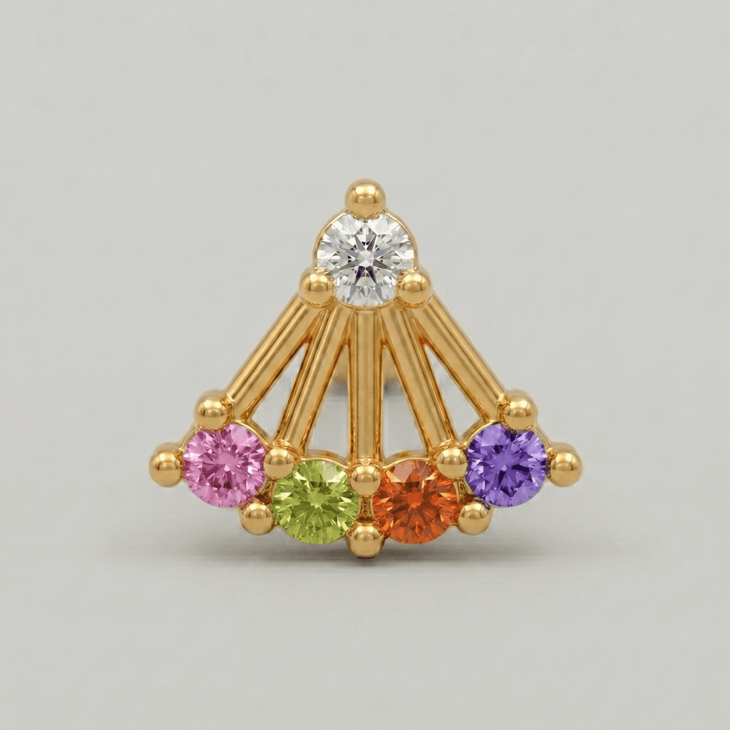 Royal Nose Pin - NPR59 — multiColor