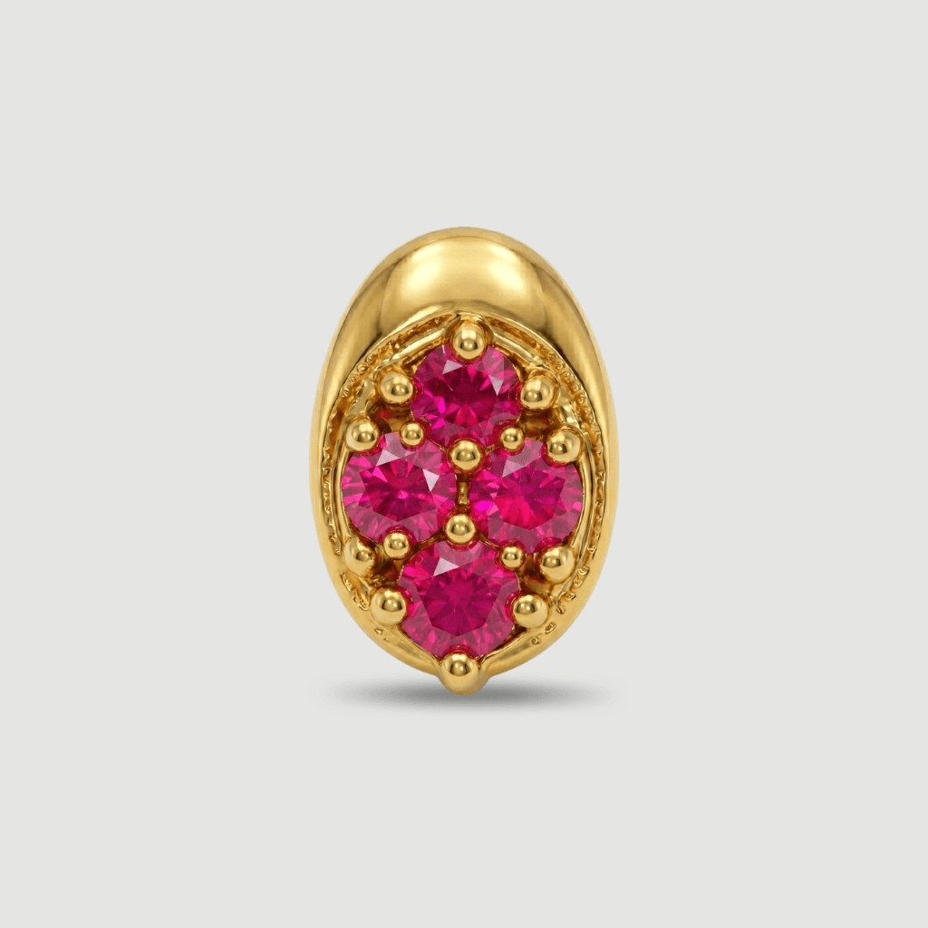 Royal Nose Pin - NPR61 — red