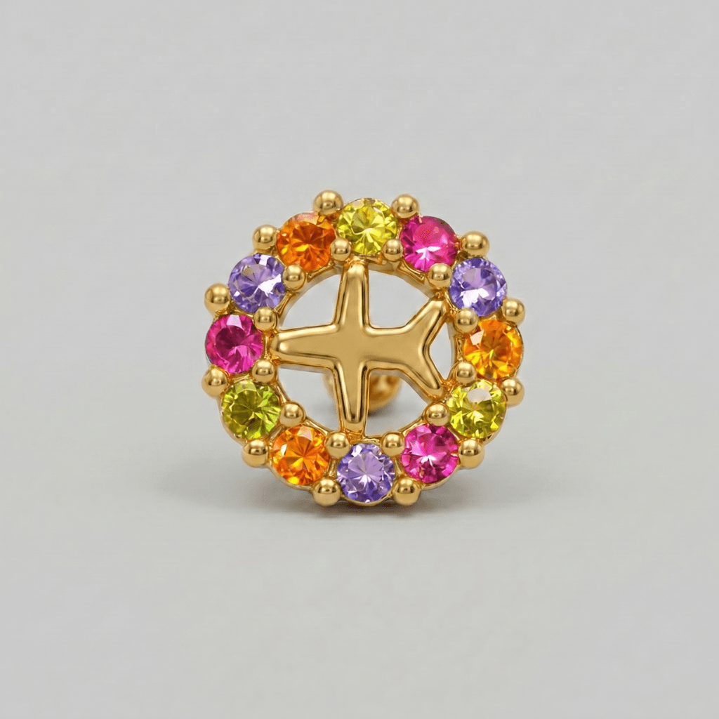 Royal Nose Pin - NPR62 — multiColor