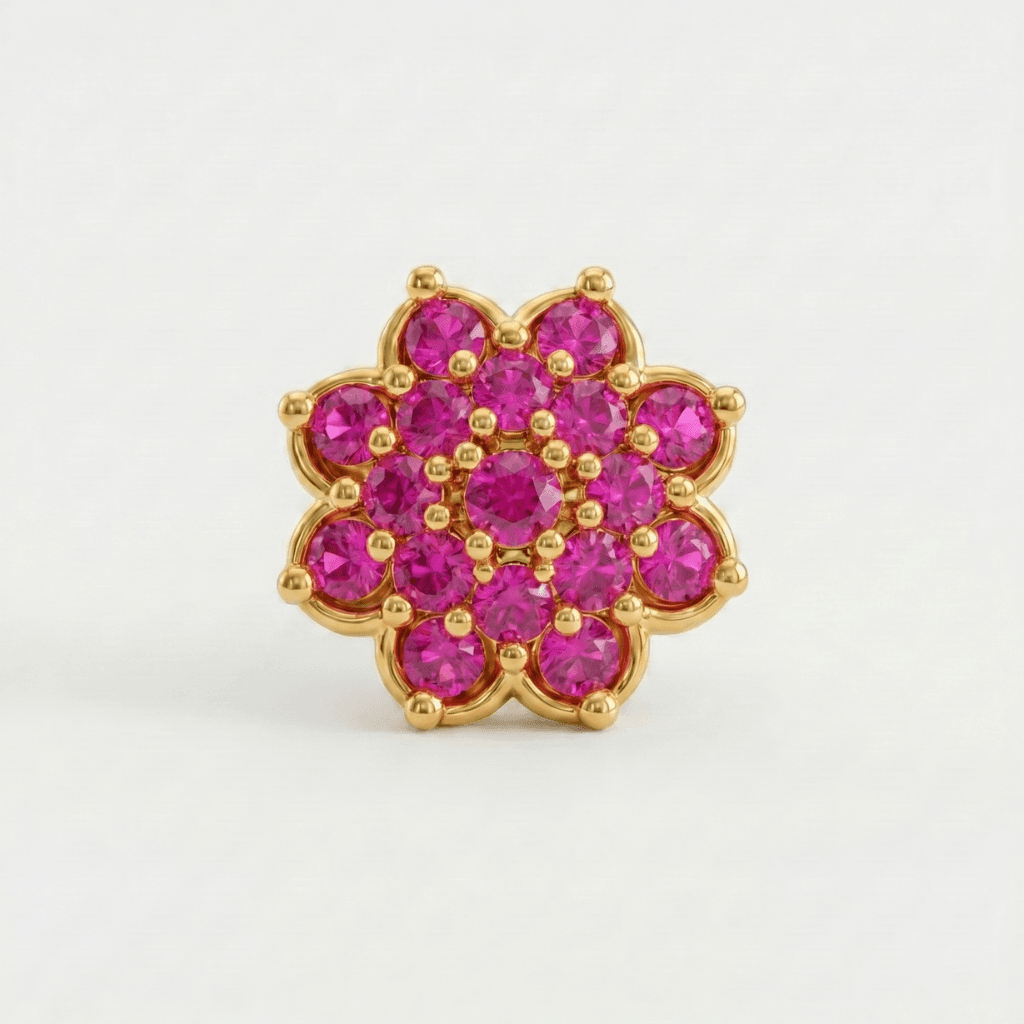Royal Nose Pin - NPR67 — red