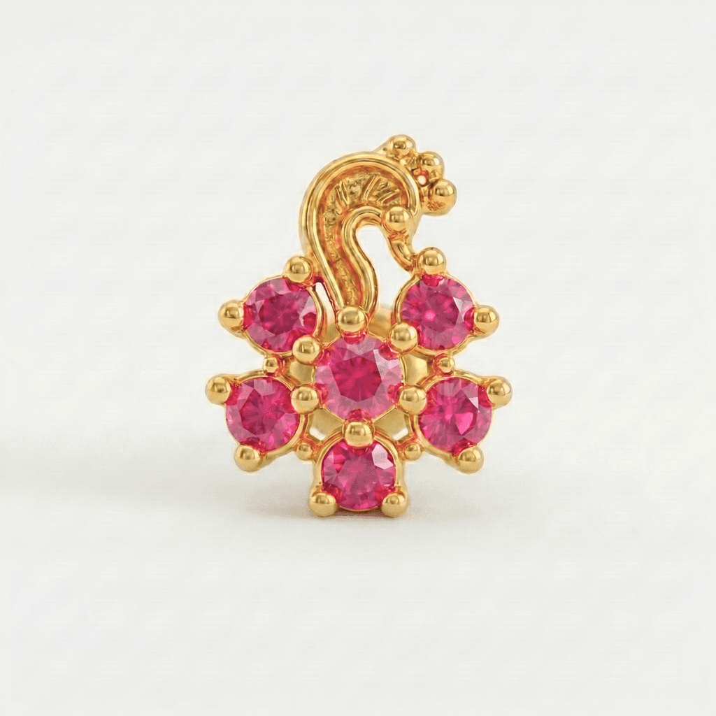 Royal Nose Pin - NPR68 — red
