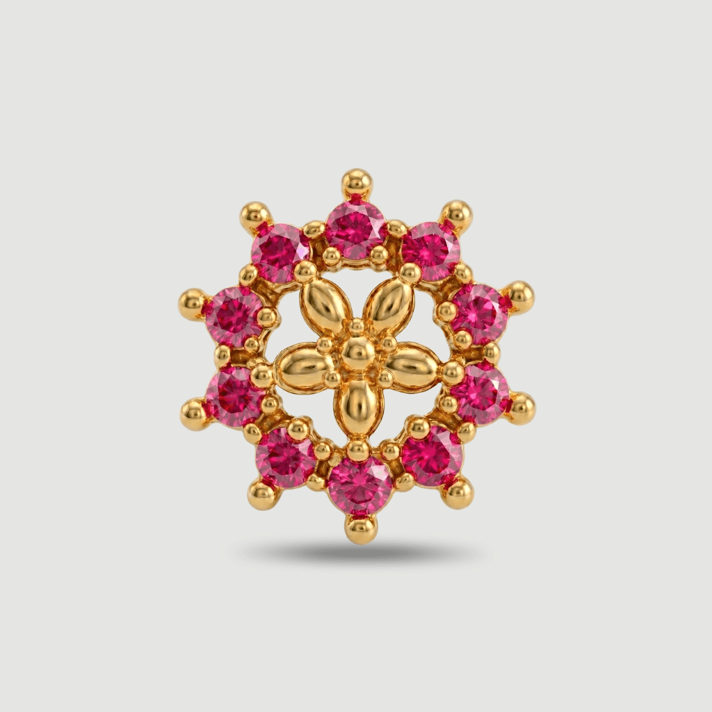 Royal Nose Pin - NPR72 — red