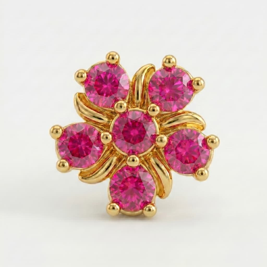 Royal Nose Pin - NPR74 — red