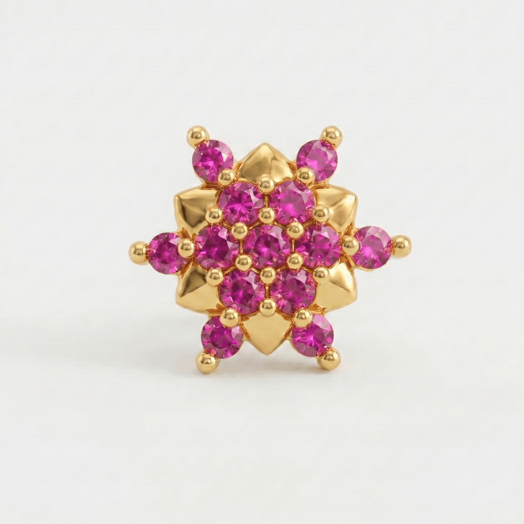 Royal Nose Pin - NPR77 — red