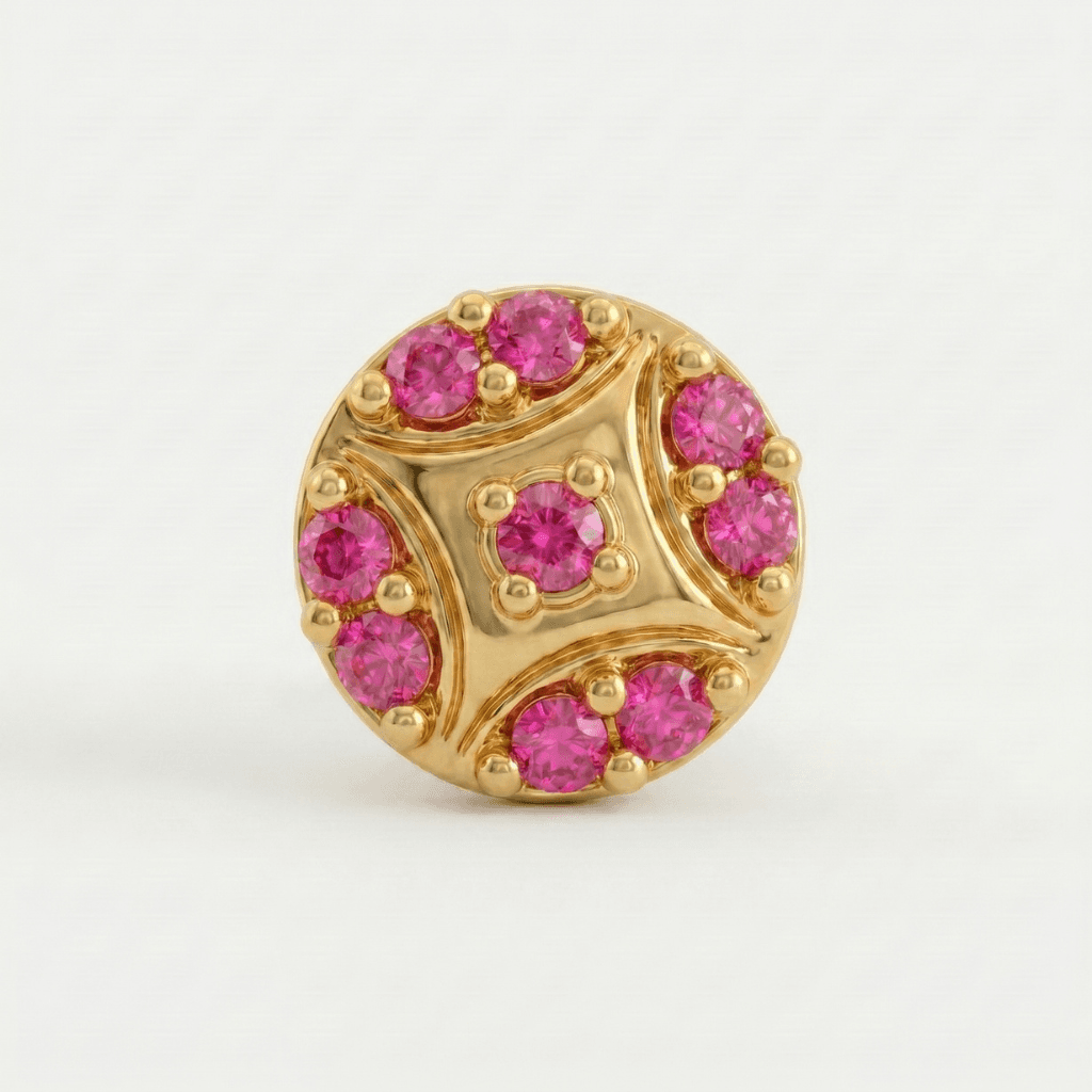 Royal Nose Pin - NPR78 — red