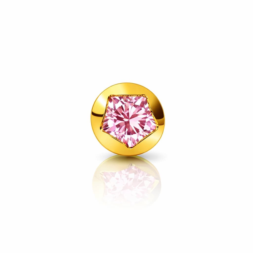 Safe Stone Nose Pin - NPSS17 — pink