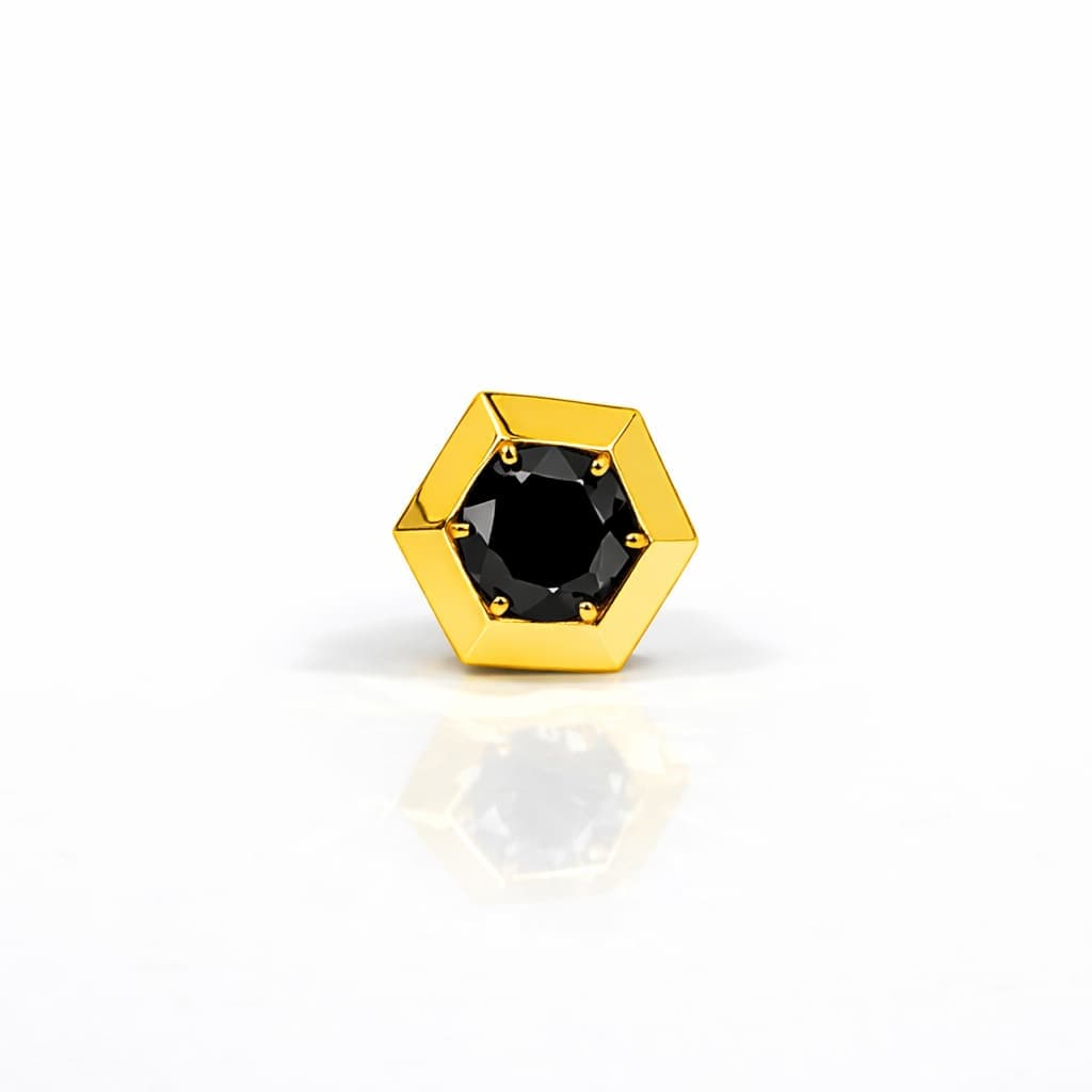 Safe Stone Nose Pin - NPSS20 — black