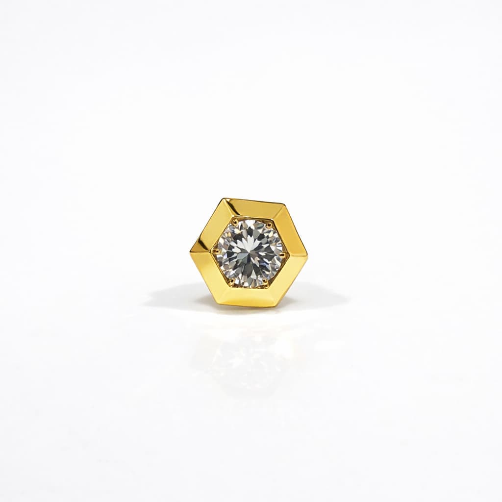 Safe Stone Nose Pin - NPSS20 — white