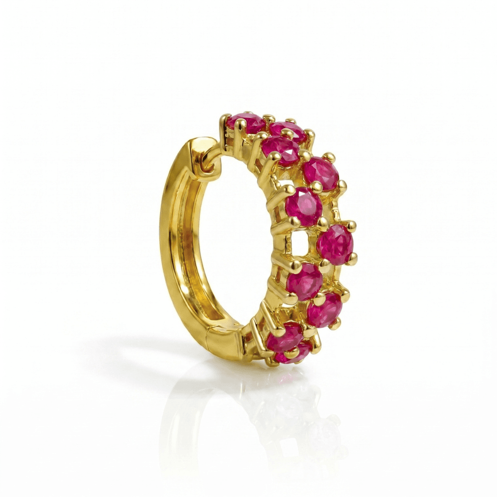 Aurum Nose Ring - NRAM42 — red