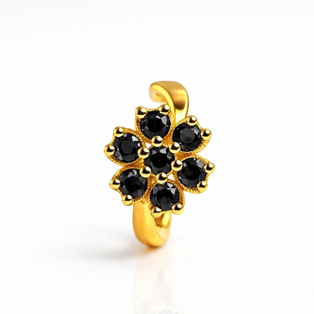 Aurum Nose Ring - NRAM45 — black
