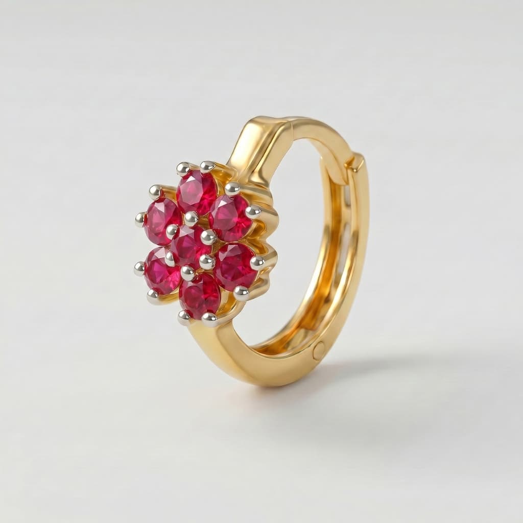 Aurum Nose Ring - NRAM45 — red