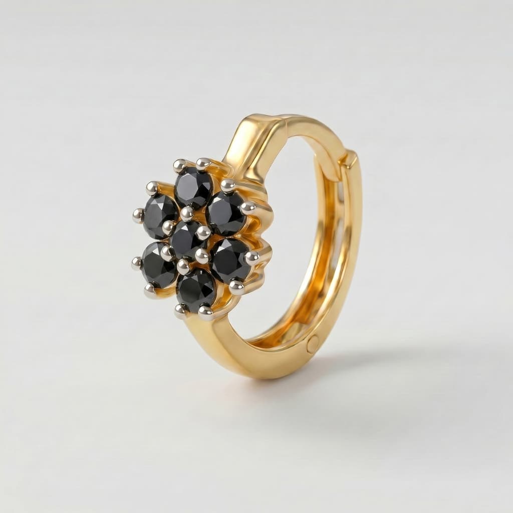 Aurum Nose Ring - NRAM45 — black