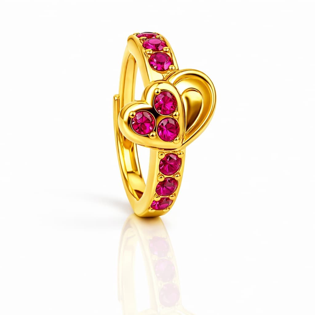  Aurum Nose Ring - NRAM47 — red