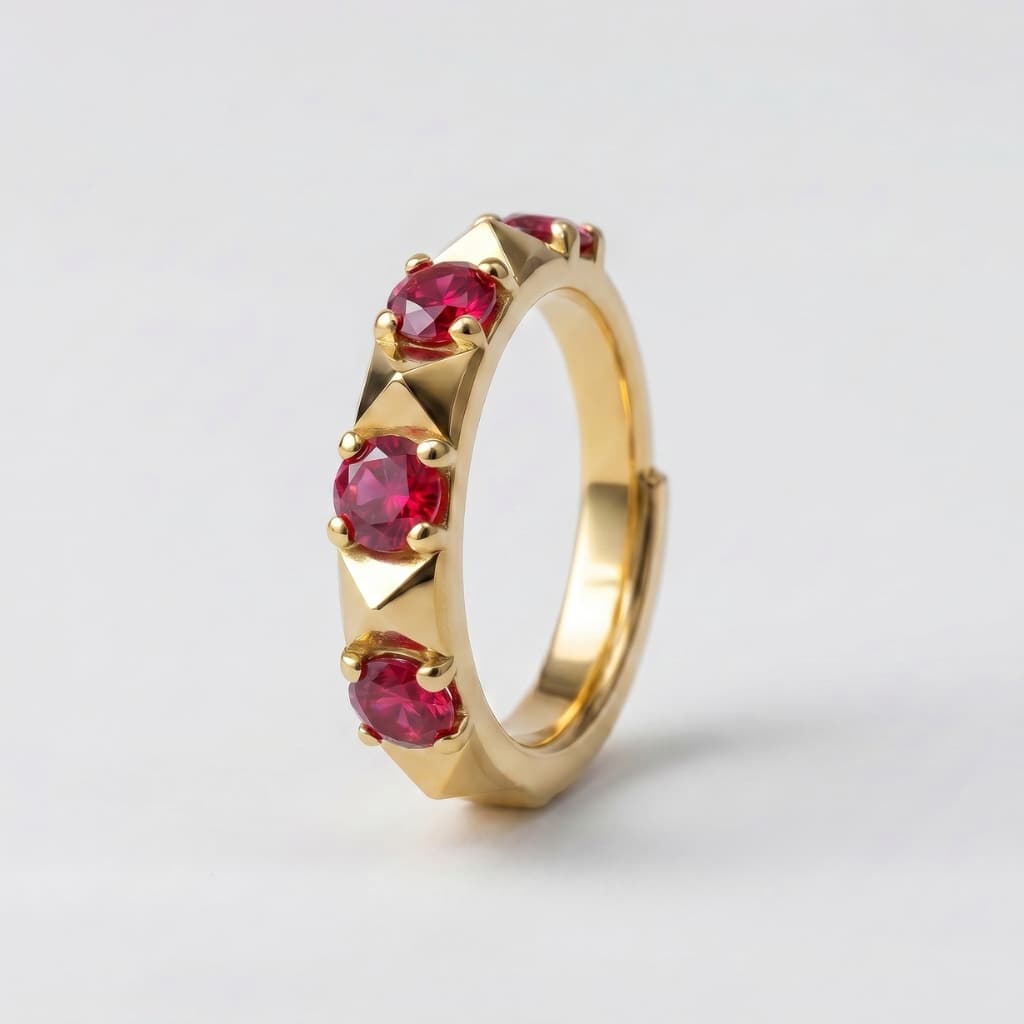 Aurum Nose Ring - NRAM48 — red