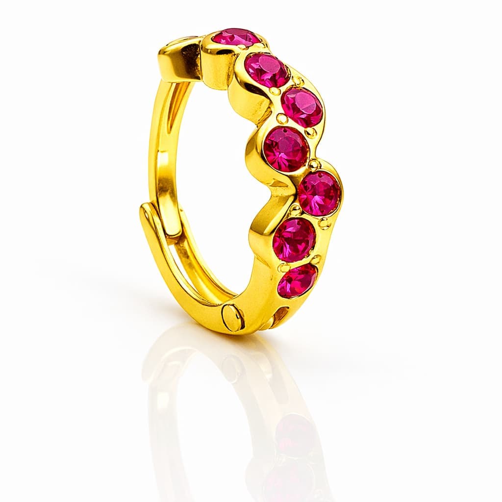 Aurum Nose Ring - NRAM49 — red