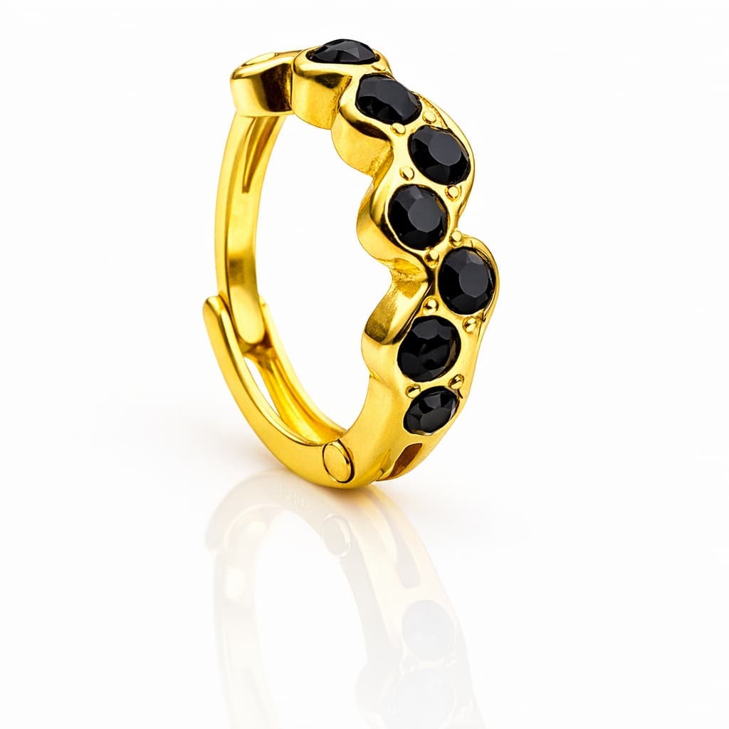 Aurum Nose Ring - NRAM49 — black