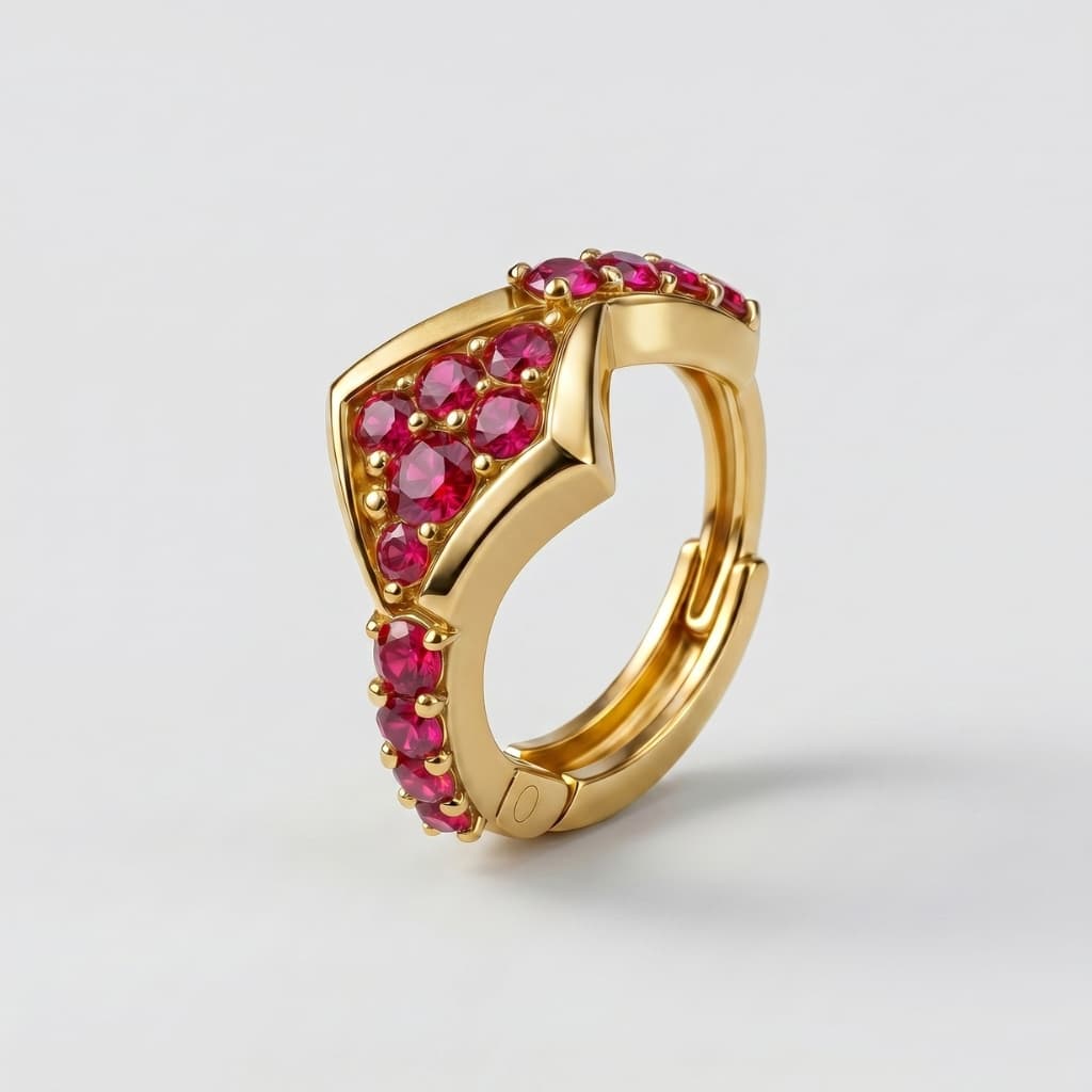 Aurum Nose Ring - NRAM50 — red