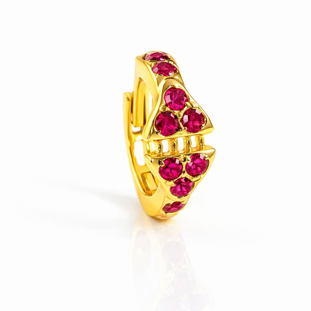 Aurum Nose Ring - NRAM51 — red