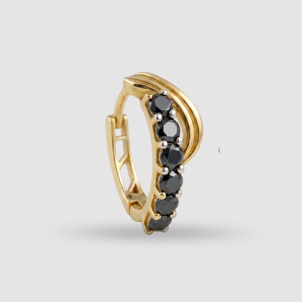 Aurum Nose Ring - NRAM52 — black