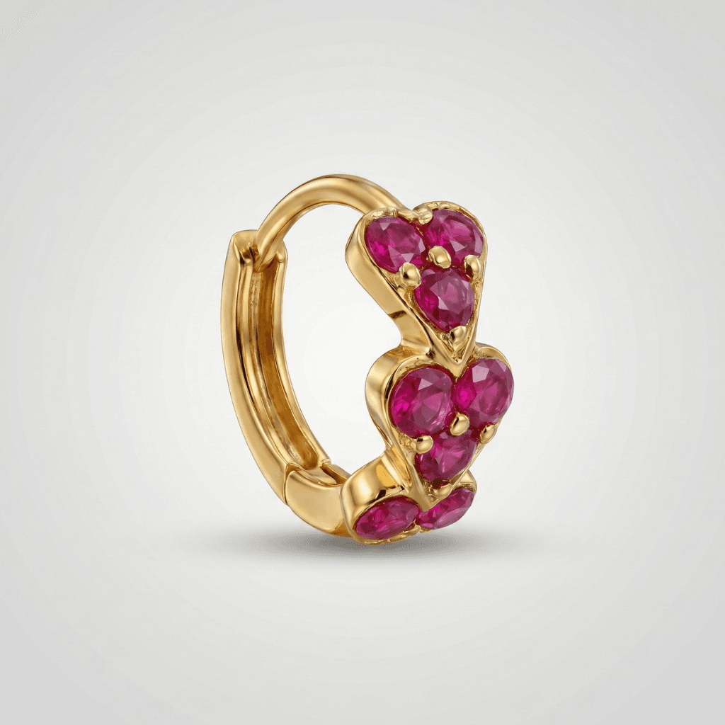 Aurum Nose Ring - NRAM54 — red