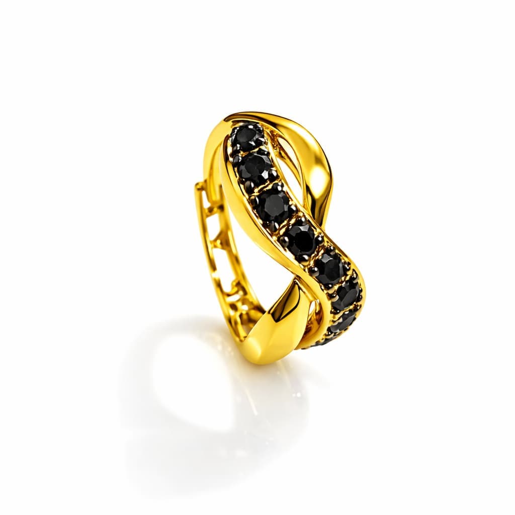 Aurum Nose Ring - NRAM55 — black