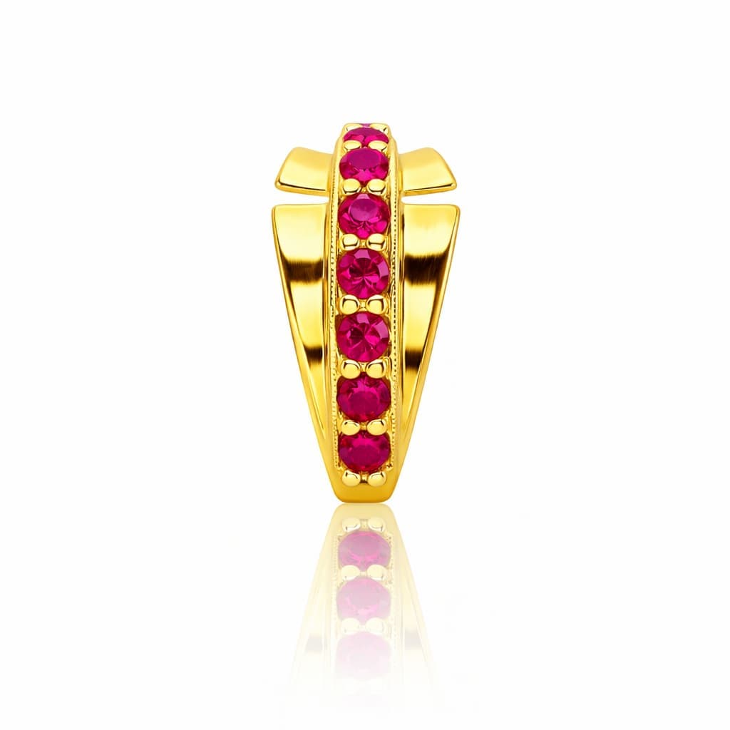 Aurum Nose Ring - NRAM56 — red