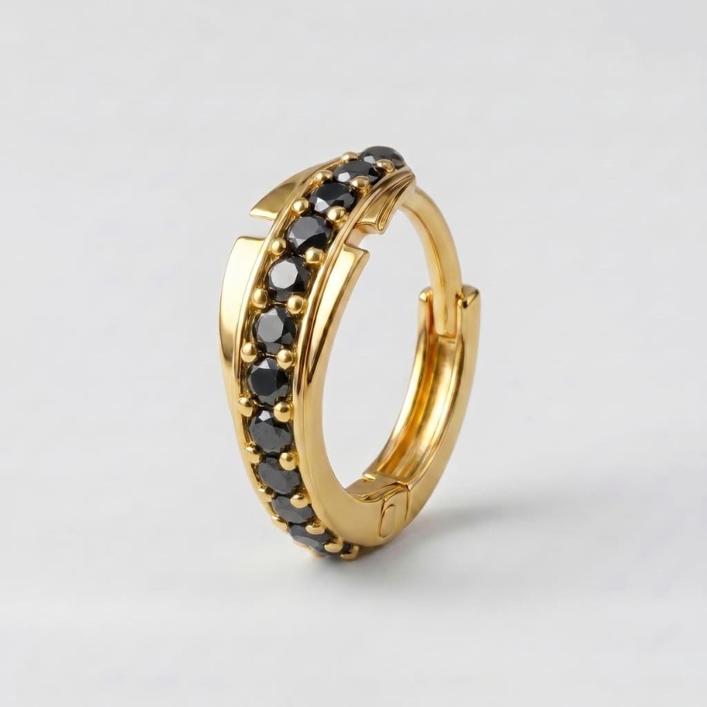 Aurum Nose Ring - NRAM56 — black