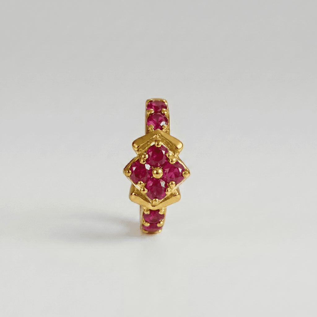 Aurum Nose Ring - NRAM57 — red